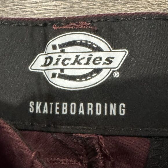 Dickies Skateboarding Regular Fit Pants Men's  30x32  Maroon Twill New W/ Tags - Picture 7 of 11